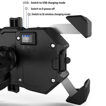 Motorcycle/Bike Phone Holder with Wireless Fast Charging