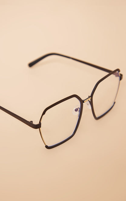 Black Out Frame Oversized Blue Light Readers