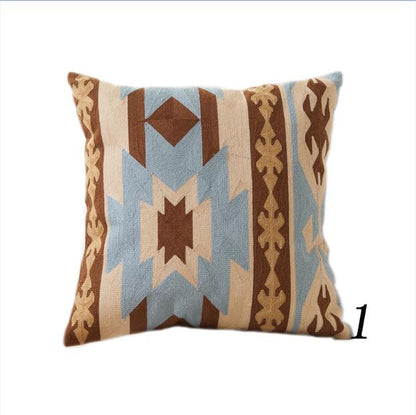 Kilim pattern embroidery throw pillow / cushion cover for sofa