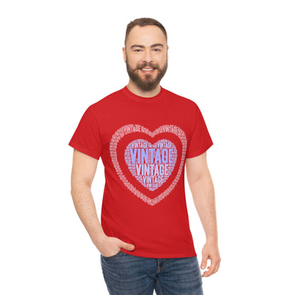 Vintage Heart -Unisex Heavy Cotton Tee