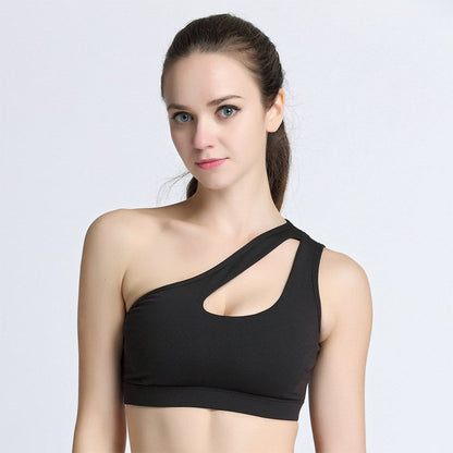 Sexy One Shoulder Yoga Bras shirts