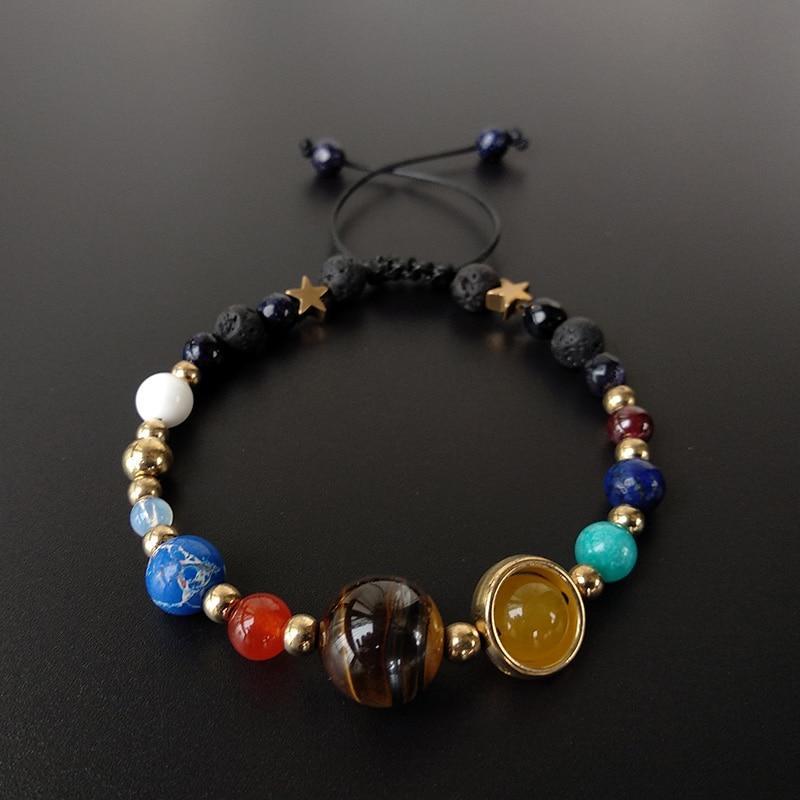 9 Planets Natural Stone Bracelet