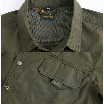 Men's Summer Shirt -  Black, Grey, Green, Khaki