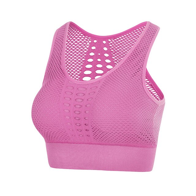 Fitness Shockproof Mesh Sports Bra