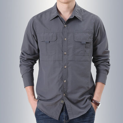 Men's Summer Shirt -  Black, Grey, Green, Khaki