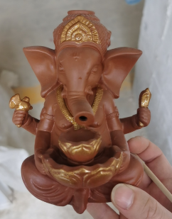 Ganesha Rückfluss-Räuchergefäß, Elefantengott