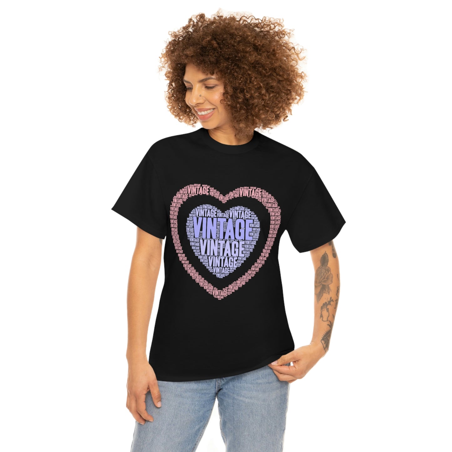 Vintage Heart -Unisex Heavy Cotton Tee