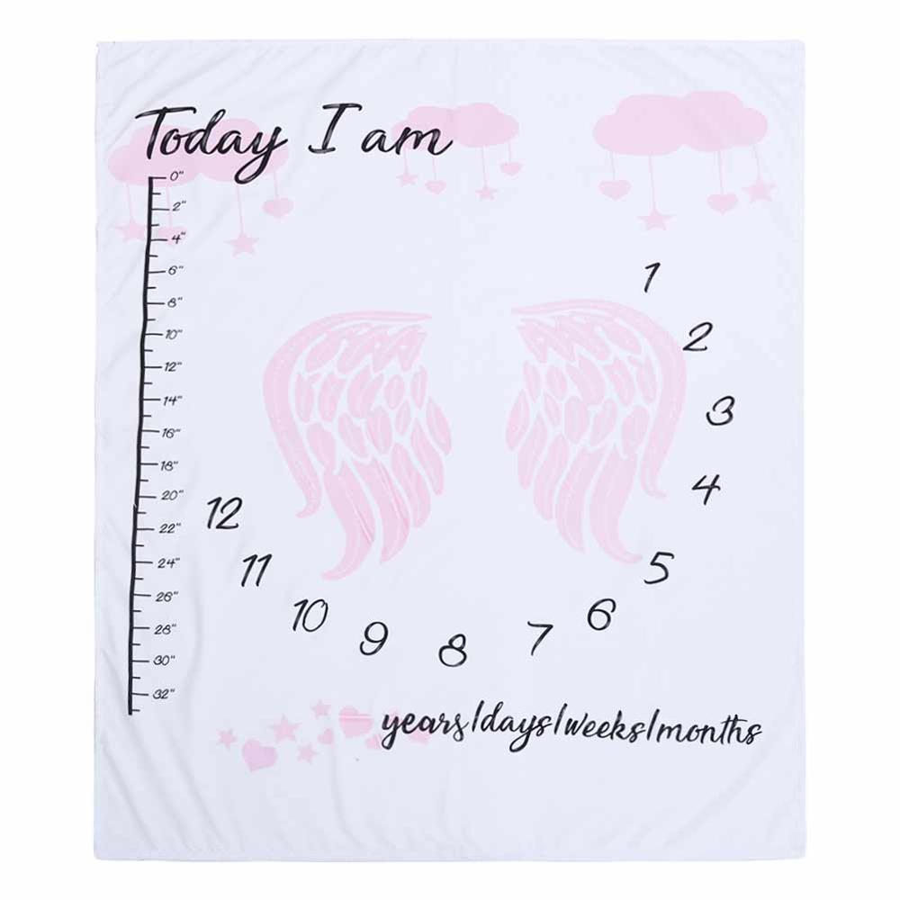 Newborn Baby Milestone Blankets Photography Blanket Bathing Towels Flower Print Soft Blanket DIY Infant Photography Props