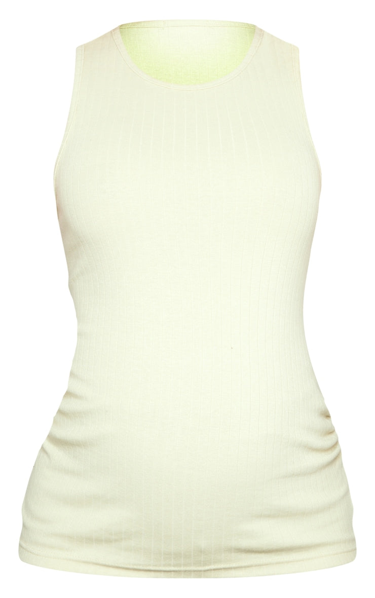 Maternity Sage Racer Neck Rib Top