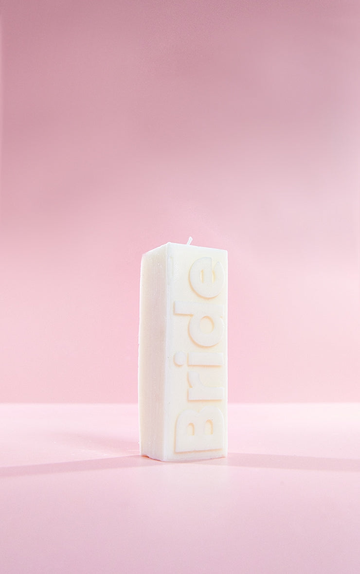 Hen & Wedding Bride White Candle