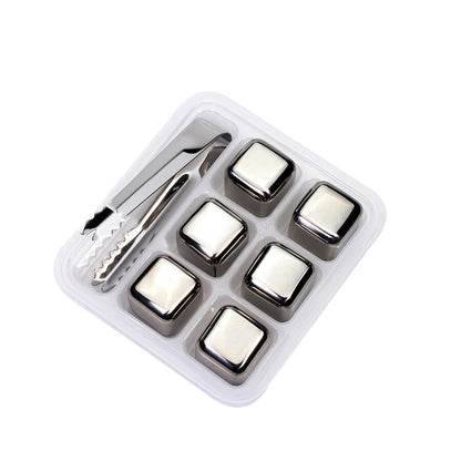 Stainless Steel Ice Cube, Reusable Chilling Stones for drinks and beverages