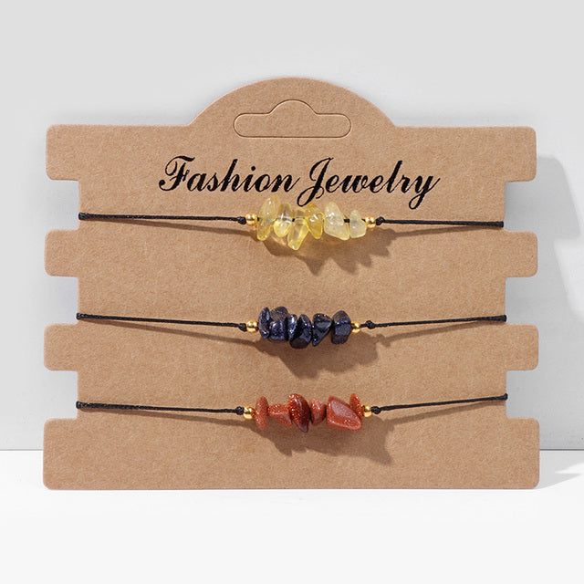 Natural Stone Bracelet set of 3