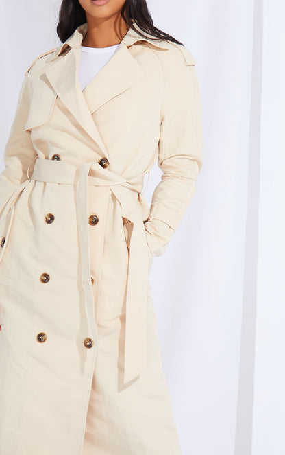 Petite Blue Oversized Trench Coat