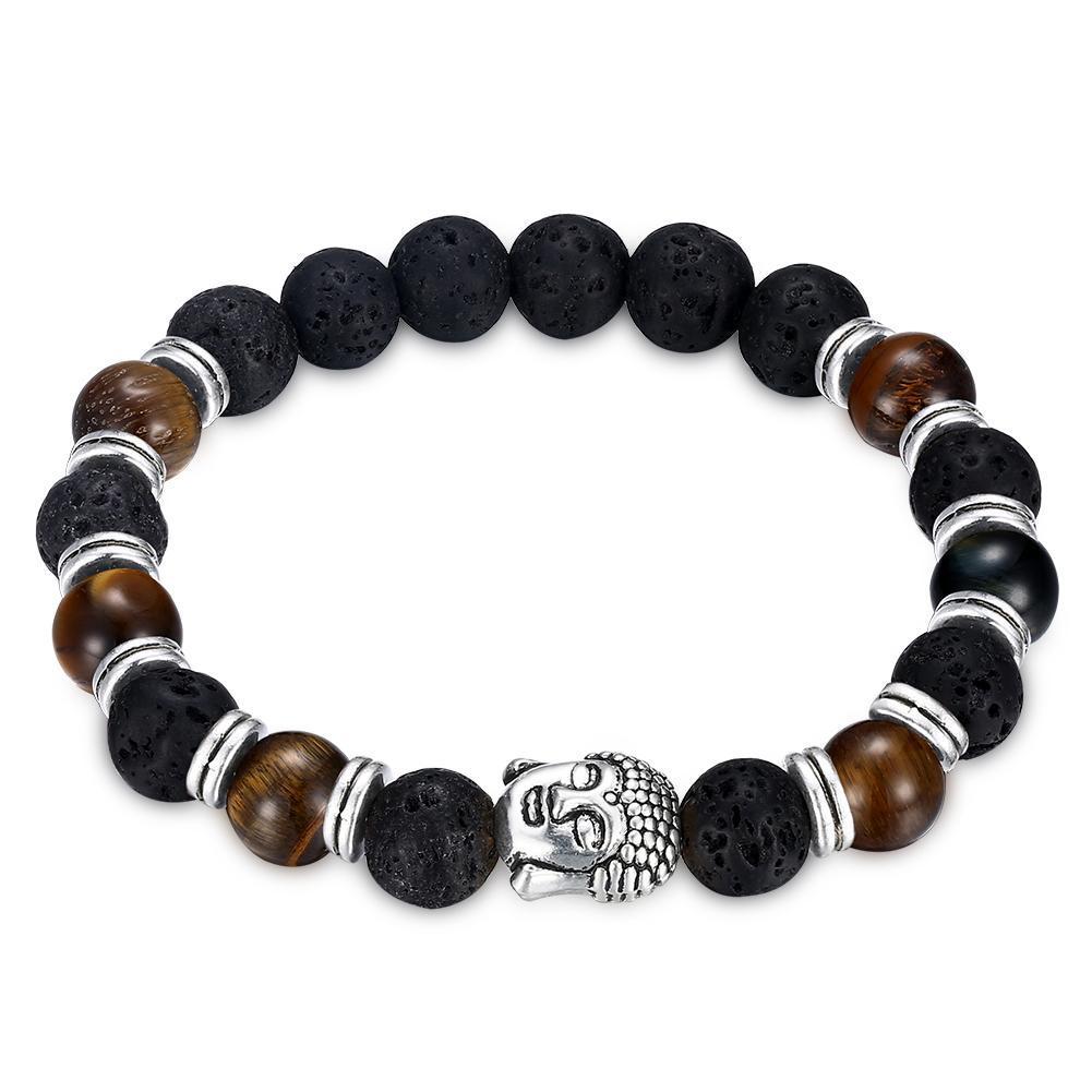 Buddha Natural Chakra Stone Stretch Bracelet