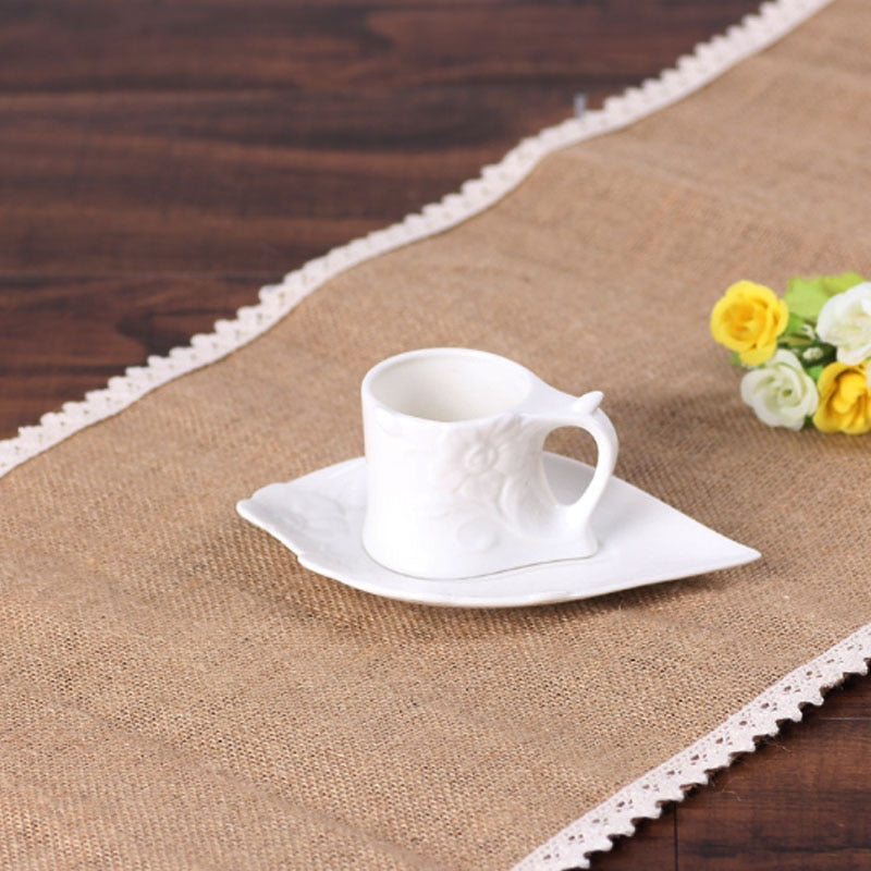 Jute Table Runner -Vintage Burlap Lace