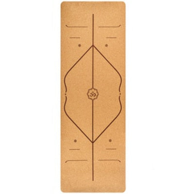 183X68cm Chakra Meditation Yoga Cork Mat-Eco Friendly