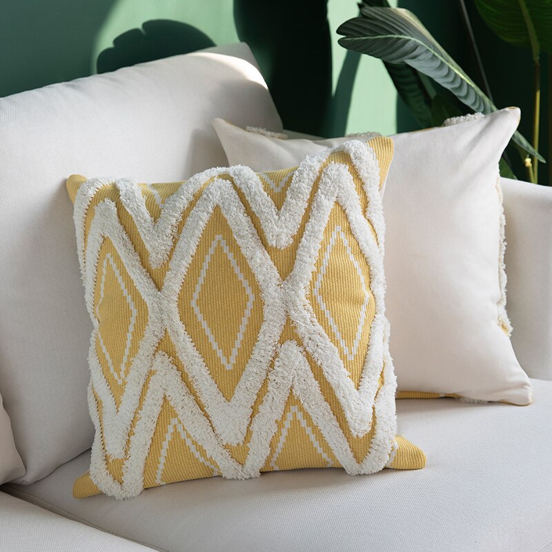 Ivory Tassels pillow cover Moroccan Style