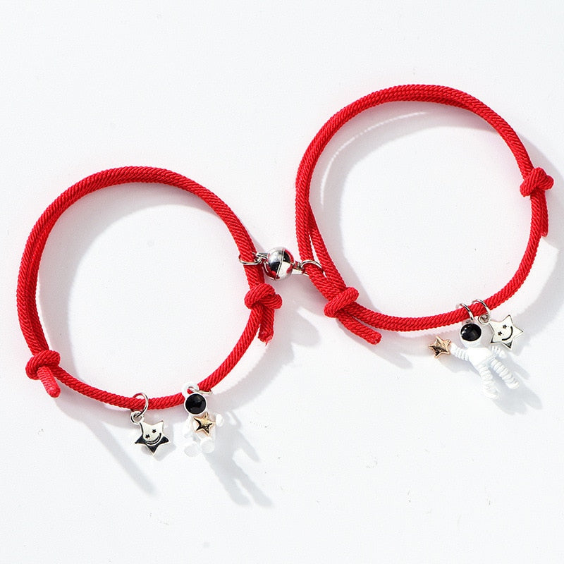 2Pcs/set Couple Bracelet Magnetic Attraction Charm Bracelet