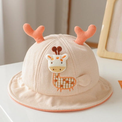 Spring Summer Baby Bucket Hat Cute Bear Ear Newborn Panama Cap Solid Color Outdoor Beach Kids Baby Boy Girl Sun Hats Bonnet