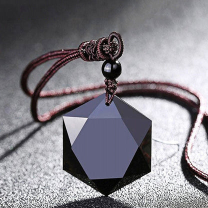 Natural Energy Stone Necklaces Obsidian