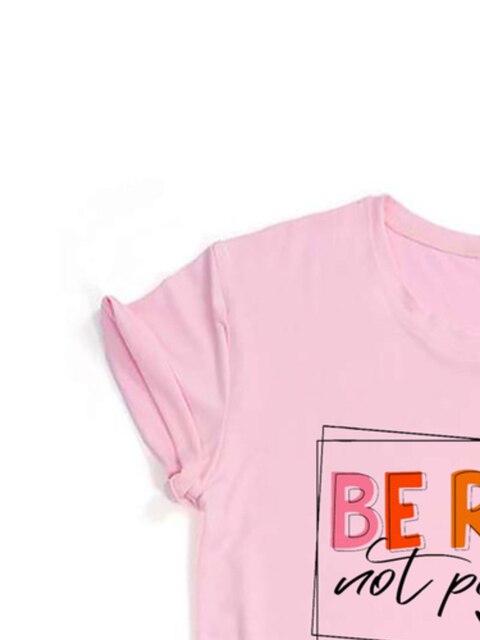 Kindness Shirt Tops für Frauen Be Real Not Perfect T-Shirt Kurzarm Inspirierende und selbstliebende Damen-Grafik-Shirts Kleidung 