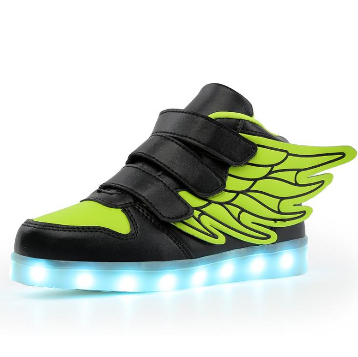 Modeschuhe für Kinder, LED-USB-Aufladung, leuchtende Turnschuhe