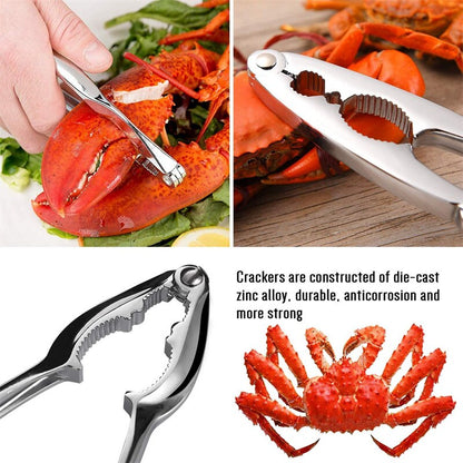 8Pcs Crab Eater Household Hairy Scissors 304 Food Grade Stainless Steel Pliers Combination Special Tools Peeling Clip Full Set