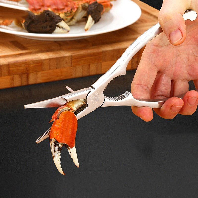 8Pcs Crab Eater Household Hairy Scissors 304 Food Grade Stainless Steel Pliers Combination Special Tools Peeling Clip Full Set