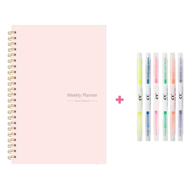 2023 A5 Agenda Planner Notebook Diary Weekly Planner Goal Habit Schedules Journal Notebooks For School Stationery Office