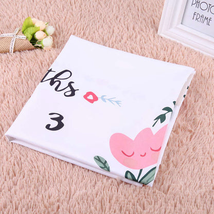 Newborn Baby Milestone Blankets Photography Blanket Bathing Towels Flower Print Soft Blanket DIY Infant Photography Props