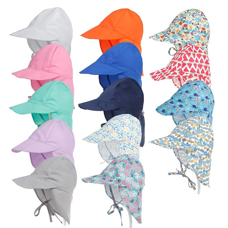 Quick-drying l Children Bucket Hats For 3 Months To 5 Years Old Kids Wide Brim Beach UV Protection Outdoor Essential Sun Caps