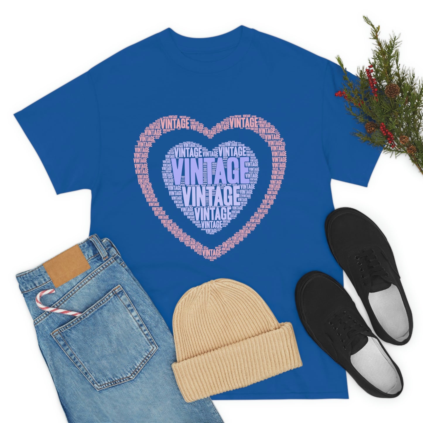 Vintage Heart -Unisex Heavy Cotton Tee