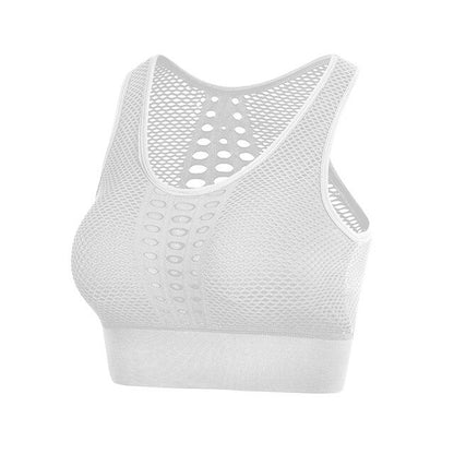 Fitness Shockproof Mesh Sports Bra