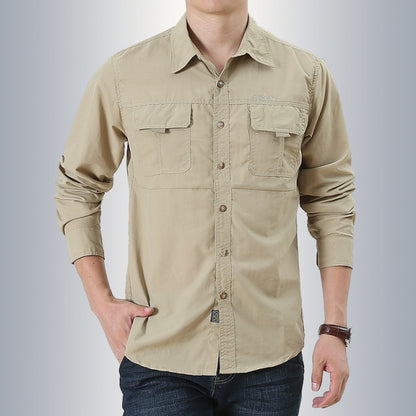 Men's Summer Shirt -  Black, Grey, Green, Khaki