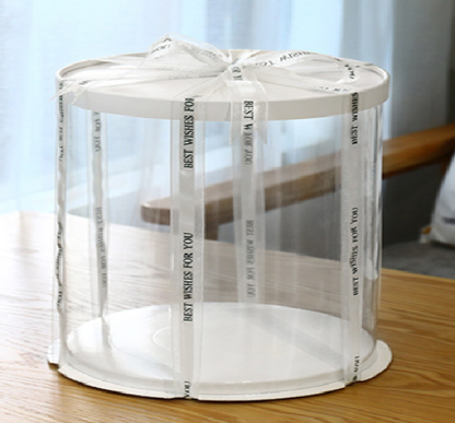 Transparent cake box multi-size baking 6/ 8 /12 inch round cake box