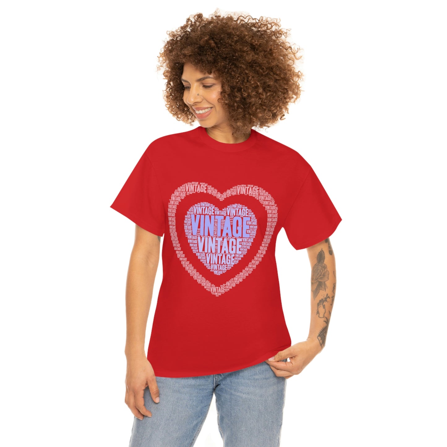 Vintage Heart -Unisex Heavy Cotton Tee