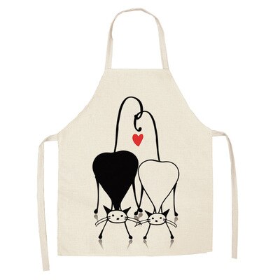 Cute Cat Print Cooking Kitchen Apron