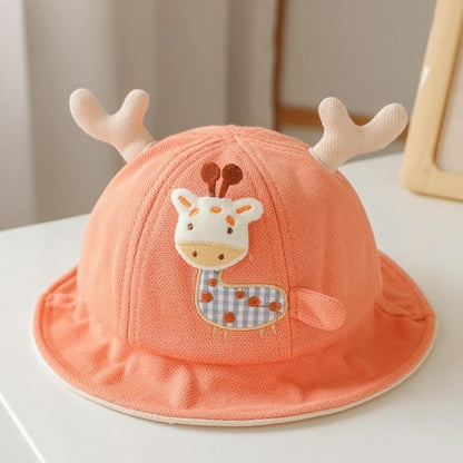 Spring Summer Baby Bucket Hat Cute Bear Ear Newborn Panama Cap Solid Color Outdoor Beach Kids Baby Boy Girl Sun Hats Bonnet