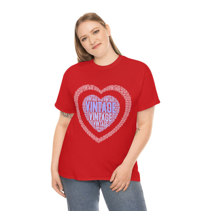 Vintage Heart -Unisex Heavy Cotton Tee