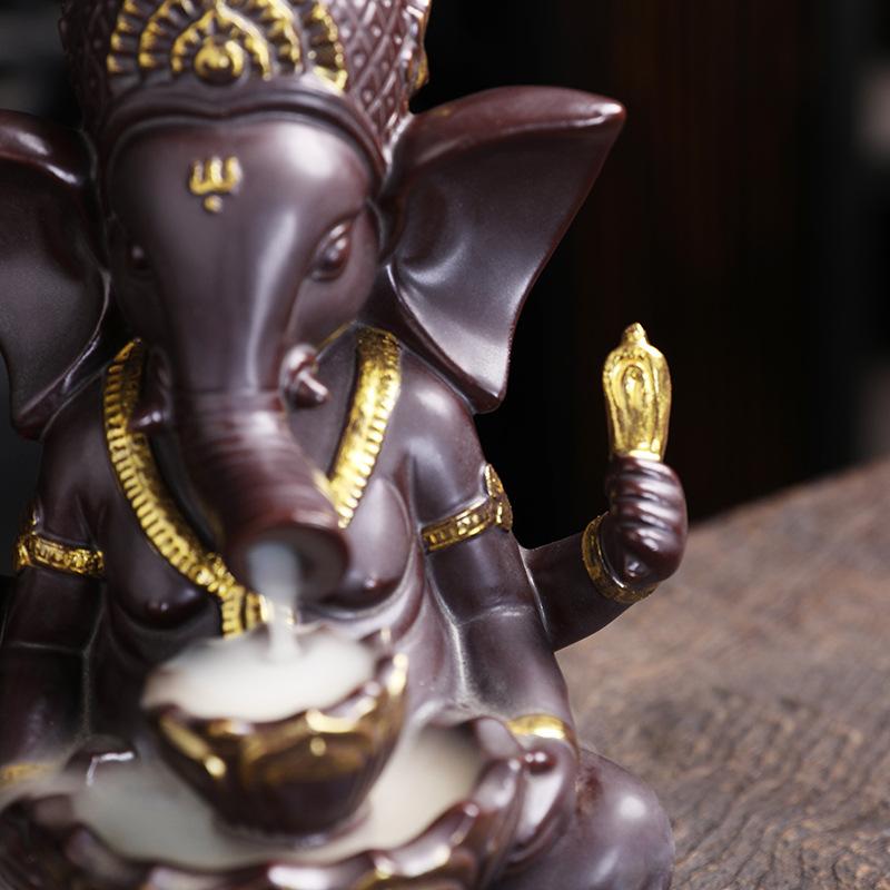 Ganesha Backflow Incense Burner Elephant God