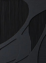 Black Abstract Minimalist Line Wall Black 3D Textured Canvas Posters