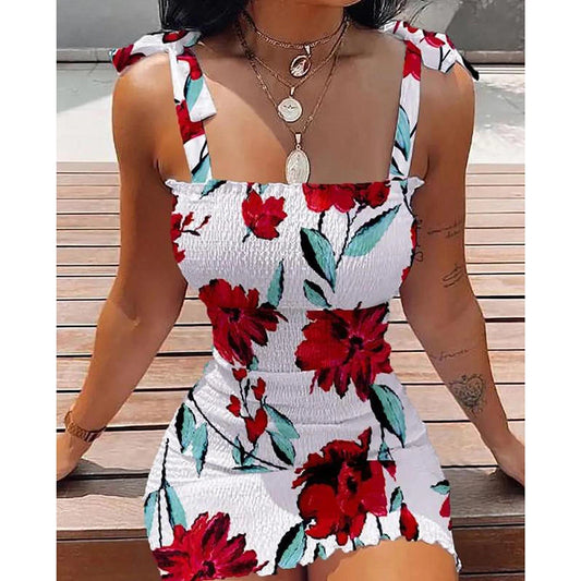 Floral Tight Camisole Dress For Women Summer