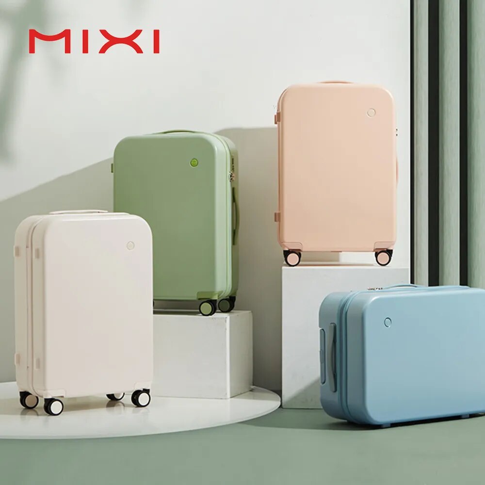 Mixi Puristic Design Travel Luggage Rolling Wheel Hardside suitcase-16 20 Carry On/Big 22 24 26 28 Inch