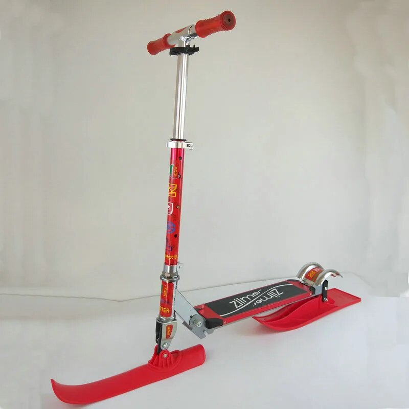 New Children's Dual Use Iron Ski Board Scooter