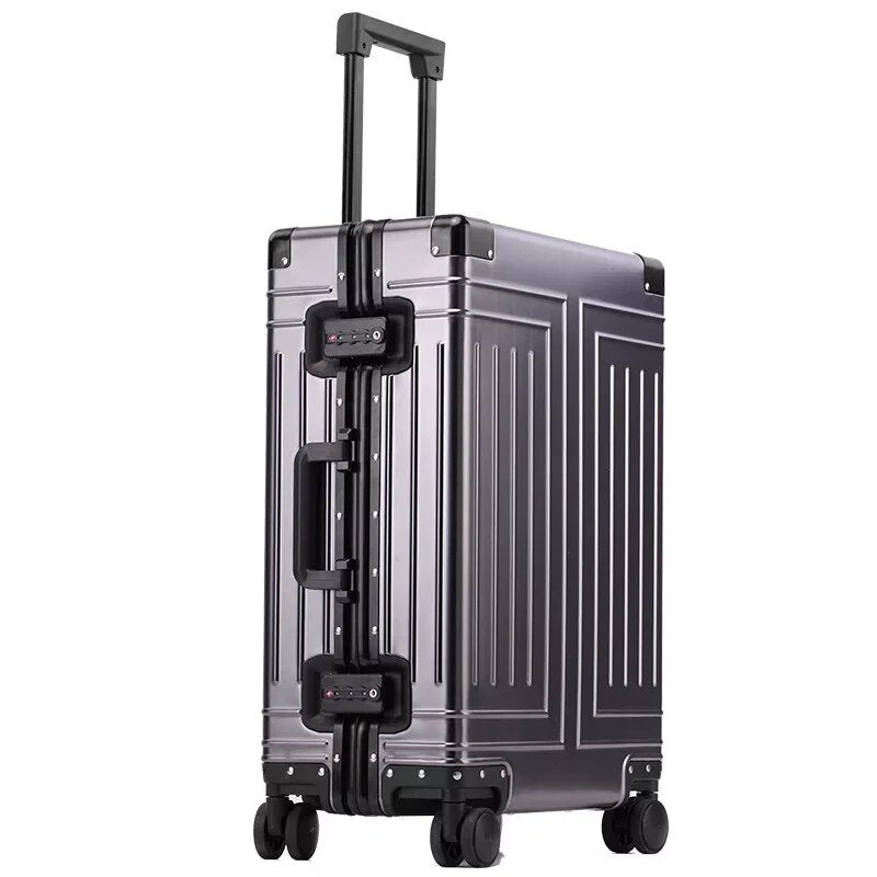 New top quality aluminum travel luggage business trolley suitcase 20/24/26/29 inch