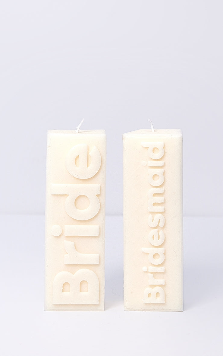 Hen & Wedding Bride White Candle