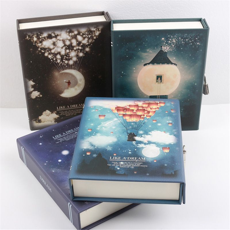 Like a Dream Diary with Lock Notebook Cute Functional Planner Lock Book Dairy Journal Stationery Gift Box Package