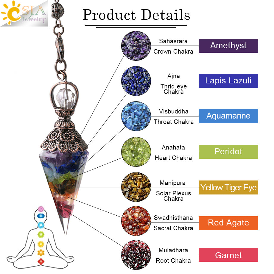 Chakra Healing Pendulum Crystals