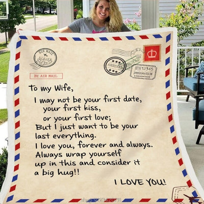 Letter Printed Quilts Air Mail Blankets