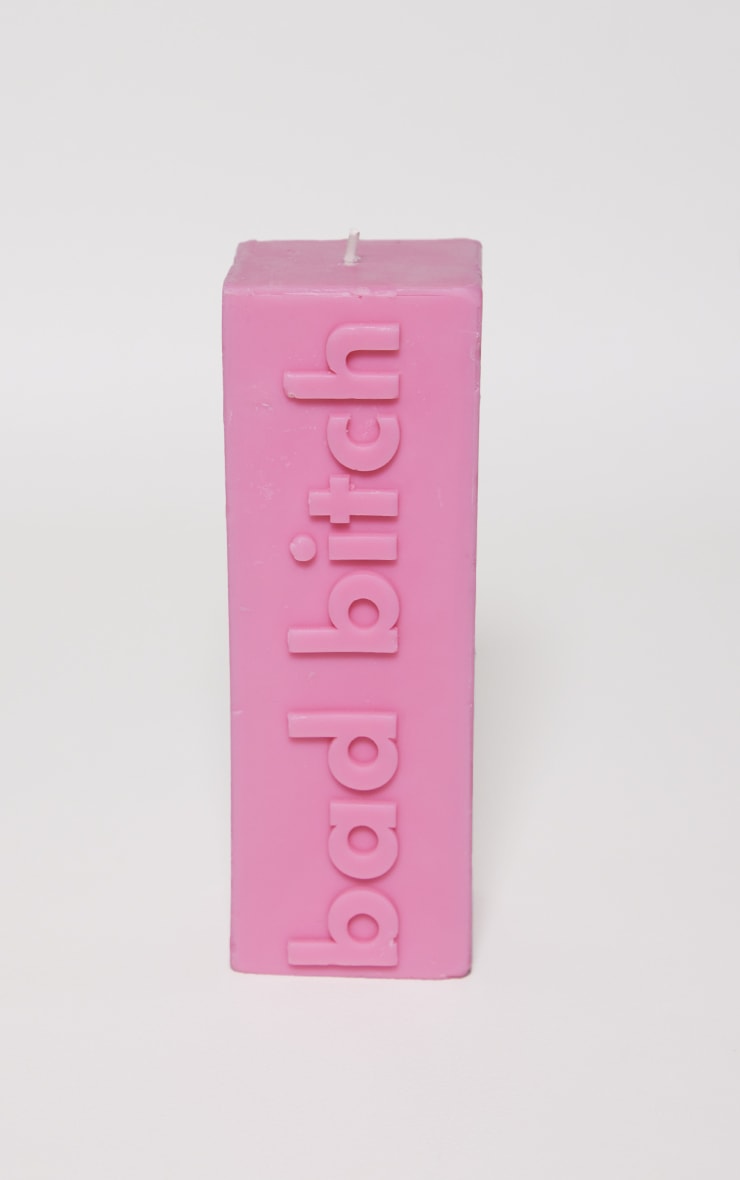 Bad B***h Slogan Pillar Candle